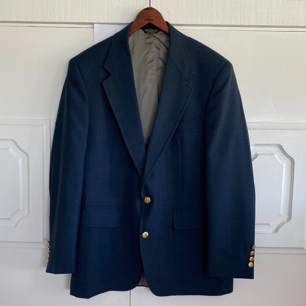 Hunter Haig Men’s 42R Navy Blue Jacket/Blazer